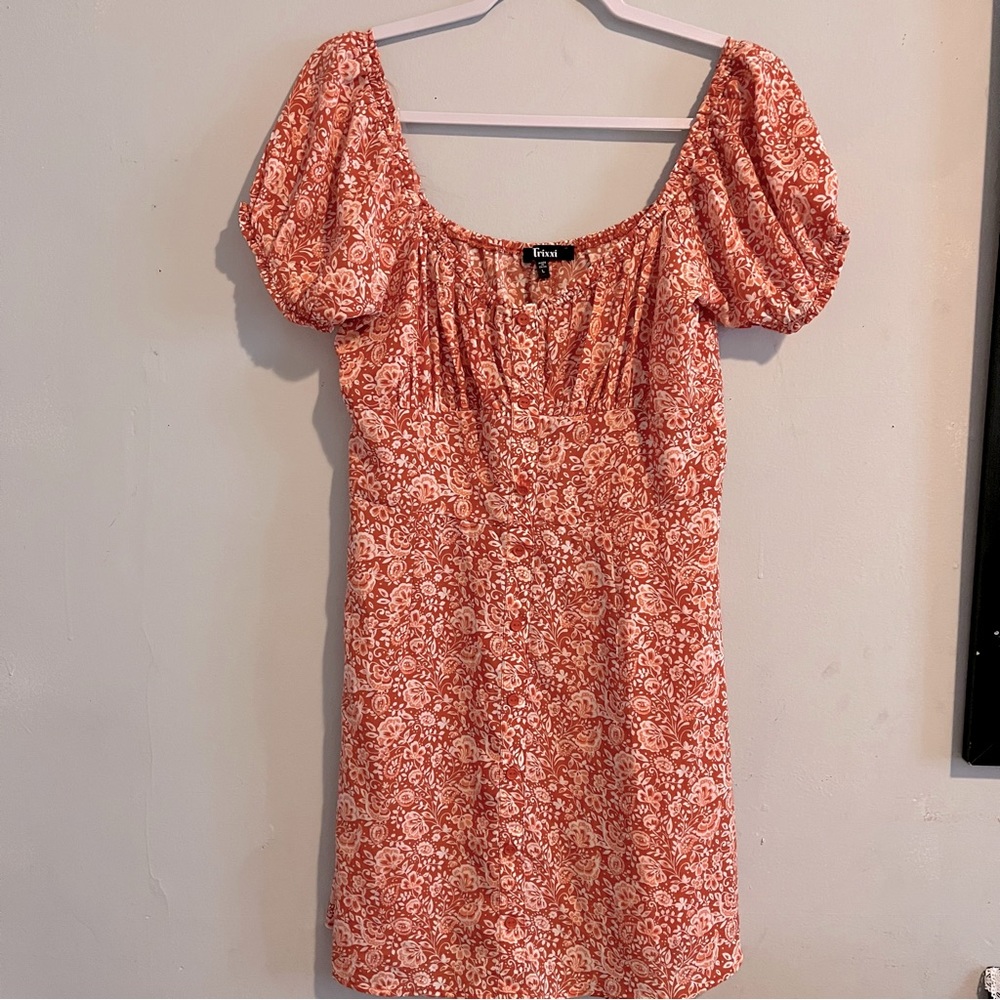 Women's Red Floral Dress